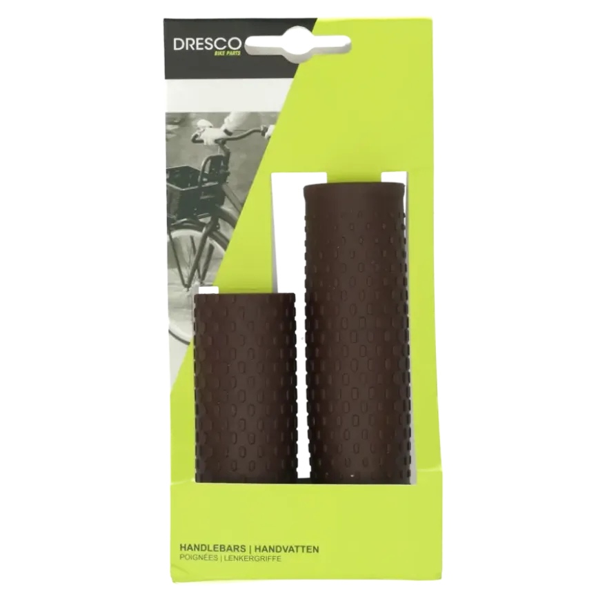 Dresco soft grip fiets handvatten 119/92 mm bruin