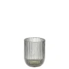 Drinkglas geribbeld - h9,5xd7,5 cm