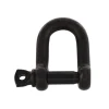 D-sluiting 4mm RVS Zwart
