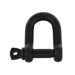 D-sluiting 4mm RVS Zwart