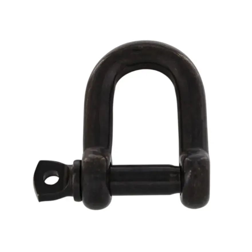 D-sluiting 4mm RVS Zwart