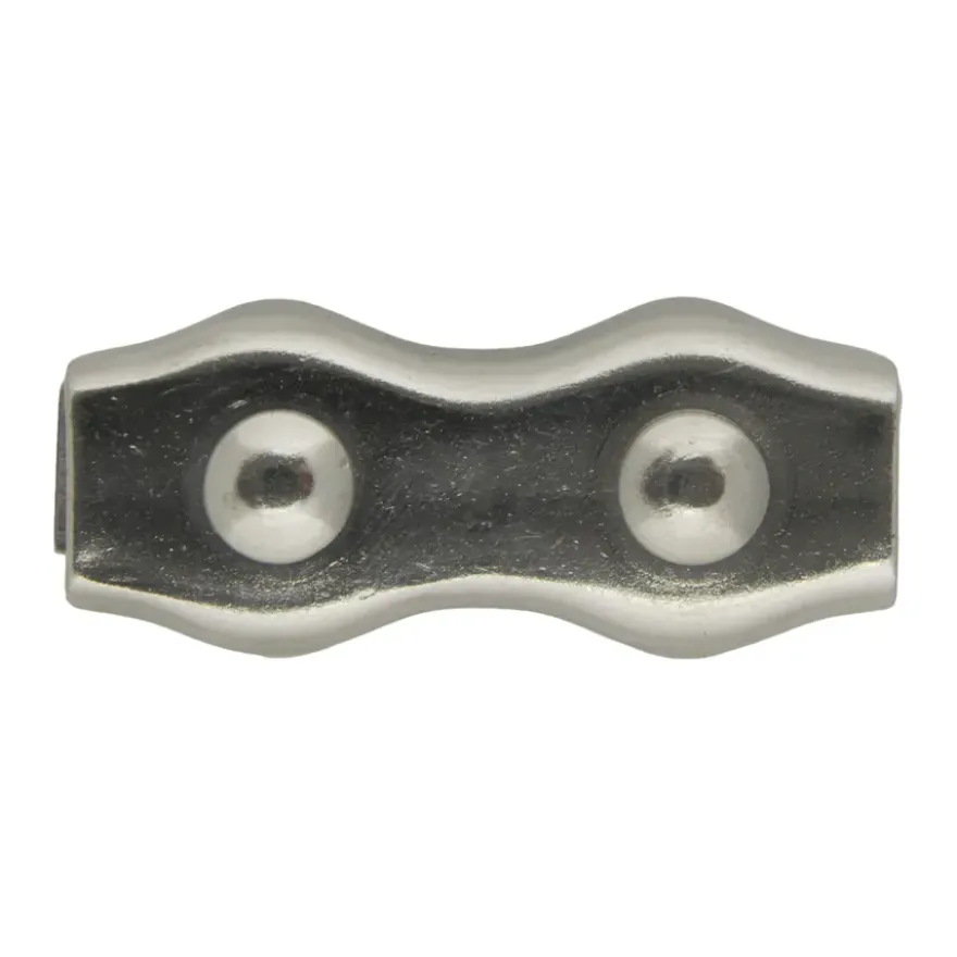 Dubbele staaldraadklem 5mm