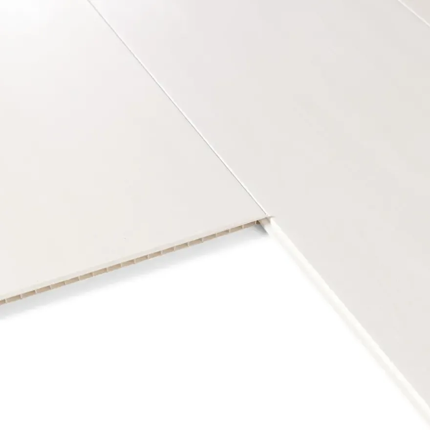 Dumaclip wand- en plafondpaneel PVC essen wit 2.4m2, afm. 120 x 25 cm