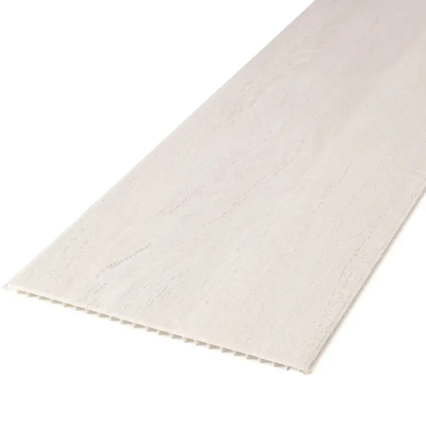 Dumaclip wand- en plafondpaneel PVC haagbeuk beige 2.4m2, afm. 120 x 25 cm