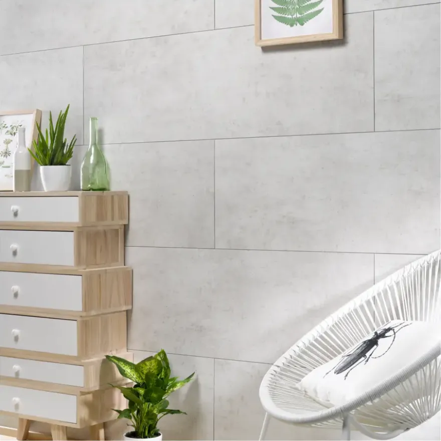 Dumawall+ wandtegel kunststof Light cement 1,95m² 37,5x65cm 8 stuks