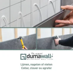 Dumawall+ wandtegel kunststof Sambro glans 1,95m² 37,5x65cm 8 stuks