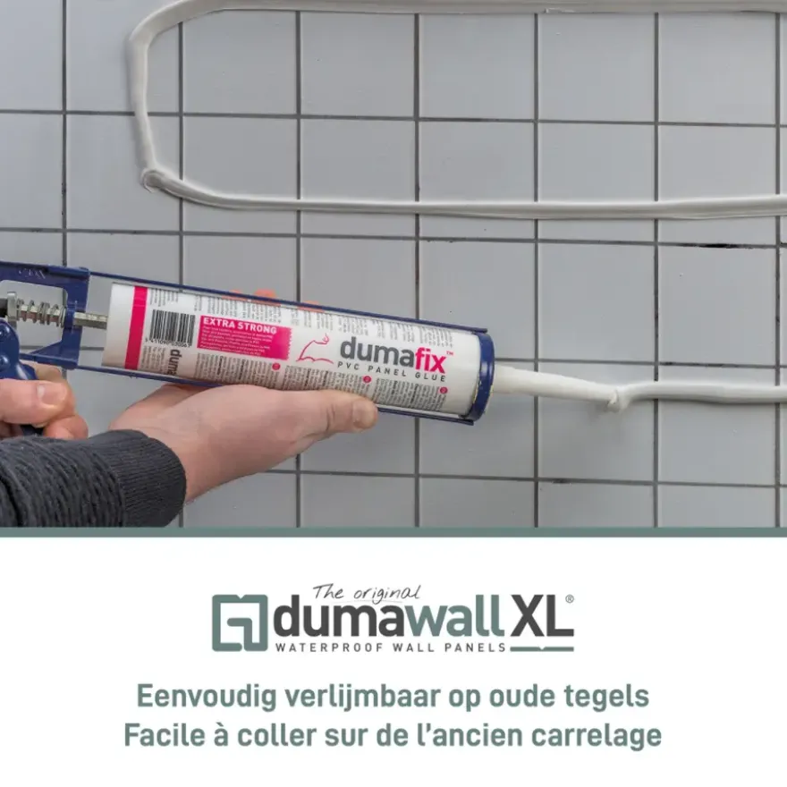 Dumawall XL kunststof wandbekleding Evora glans 4,68m² 90x260cm - 2 stuks
