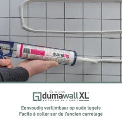 Dumawall XL kunststof wandbekleding Trapani glans 4,68m² 90x260cm - 2 stuks