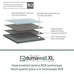 Dumawall XL kunststof wandbekleding Tavira glans 4,68m² 90x260cm - 2 stuks