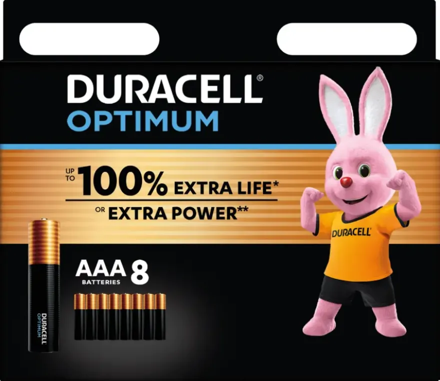 Duracell Batterij AAA Alkaline Optimum 8 stuks