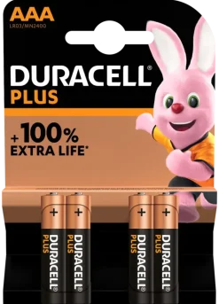 Duracell Batterij AAA Alkaline Plus 4 stuks