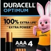 Duracell Batterij AAA Alkaline Optimum 4 stuks