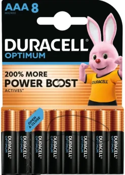 Duracell Batterij AAA Alkaline Optimum 8 stuks