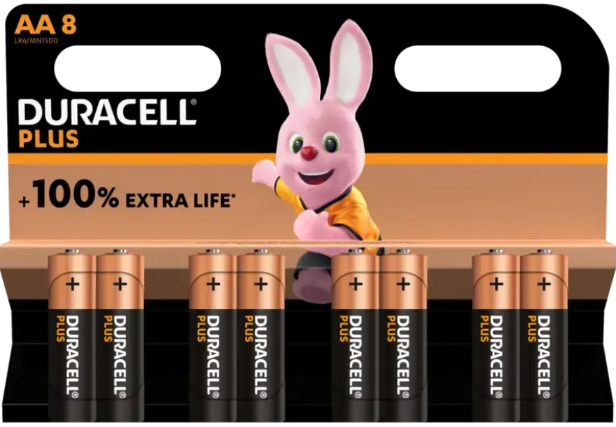 Duracell Batterij AA Alkaline Plus 8 stuks
