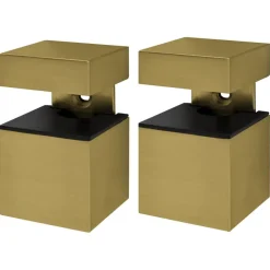 Duraline clip geborsteld goud set 2 stuks