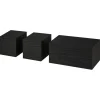 Duraline kubus zwart eik 10x20 cm set 3 stuks