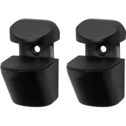 Duraline plankdrager clip mat zwart 2 stuks