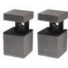 Duraline plankdrager clip cube mini geborsteld nikkel