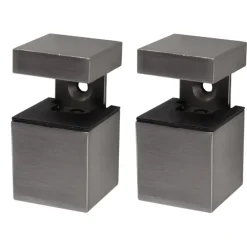 Duraline plankdrager clip cube mini geborsteld nikkel