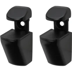 Duraline plankdrager clip mini mat zwart 2 stuks