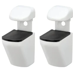 Duraline plankdrager clip mini wit 2 stuks