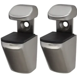 Duraline plankdrager clip mini geborsteld nikkel 2 stuks