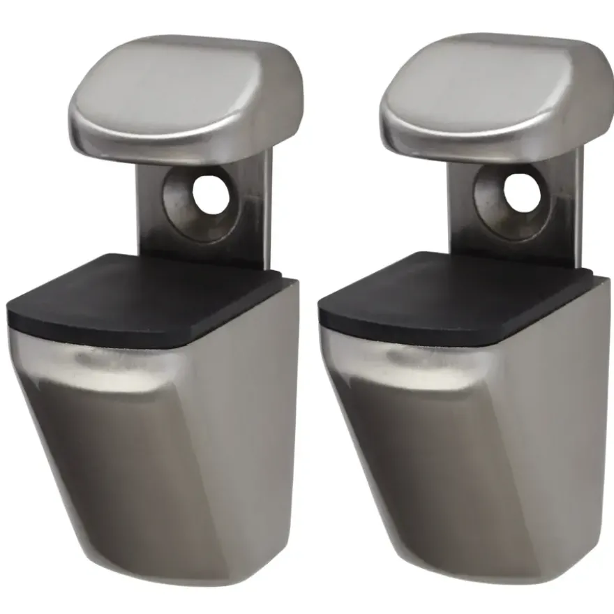Duraline plankdrager clip mini geborsteld nikkel 2 stuks
