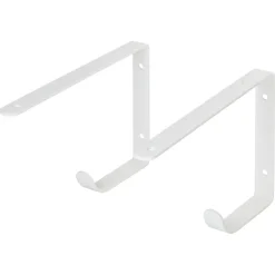 Duraline plankdrager haak wit 22x14,5 cm 2 stuks