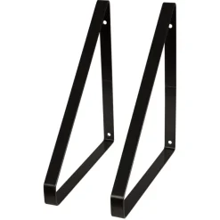 Duraline plankdrager metaal zwart 2 stuks