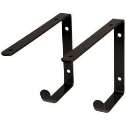 Duraline plankdrager zwart metaal 22x14,5cm 2 stuks