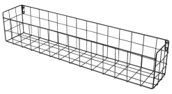 Duraline wandmand draadstaal mat zwart 60 x 12 x 10 cm