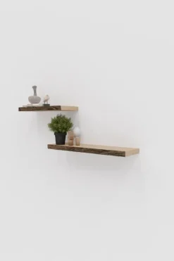 Duraline wandplank eikenfineer met schors 60x23,5 cm 38 mm