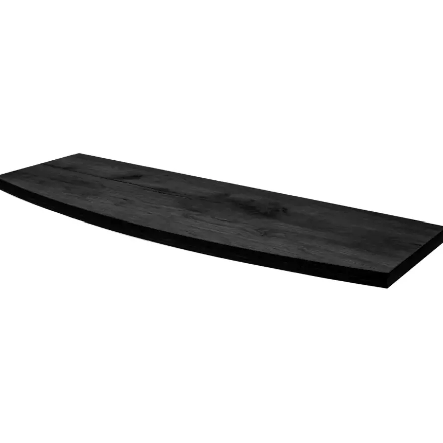 Duraline wandplank gebogen XS2 zwart eiken 60x23,5 cm 18 mm