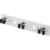 Duraline bezemhouder wit 36x7x5 cm