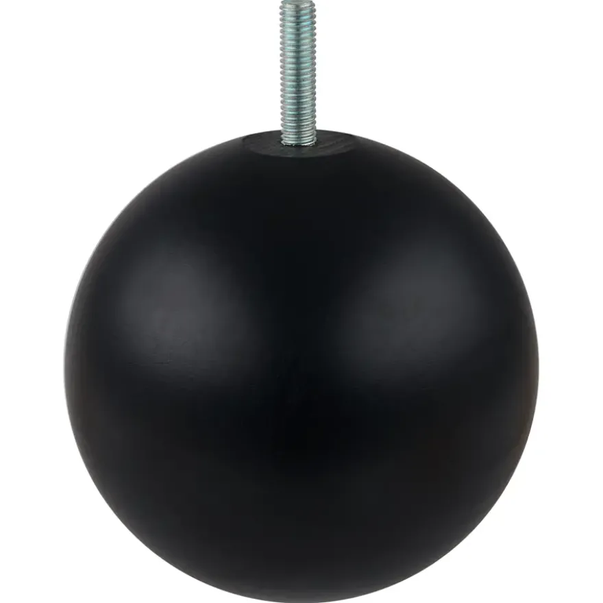 Duraline meubelpoot bol zwart Ø10 cm