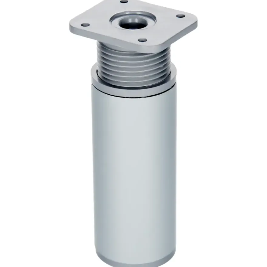 Duraline meubelpoot grijs aluminium ø4x10x13 cm