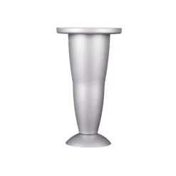 Duraline meubelpoot kunststof aluminium verstelbaar 12,8-13,8 cm
