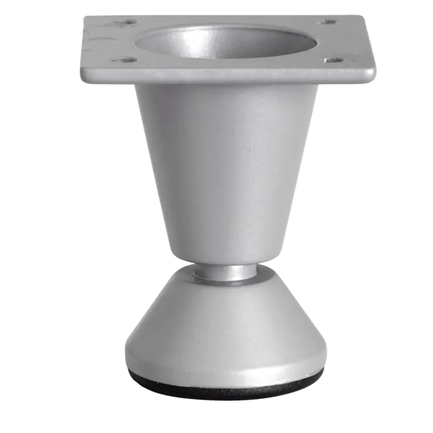 Duraline meubelpoot rond met voet zilvergrijs Ø5 cm