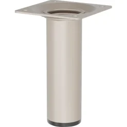 Duraline meubelpoot rond zand / beige staal Ø3x10 cm