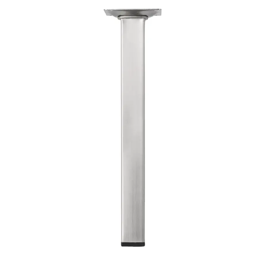 Duraline meubelpoot vierkant nikkel geborsteld 2,5x2,5x25 cm