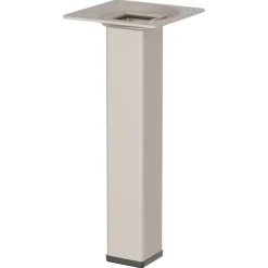 Duraline meubelpoot vierkant zand / beige staal 2,5x2,5x15 cm