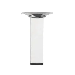 Duraline meubelpoot vierkant chroom 25x25 mm 10 cm