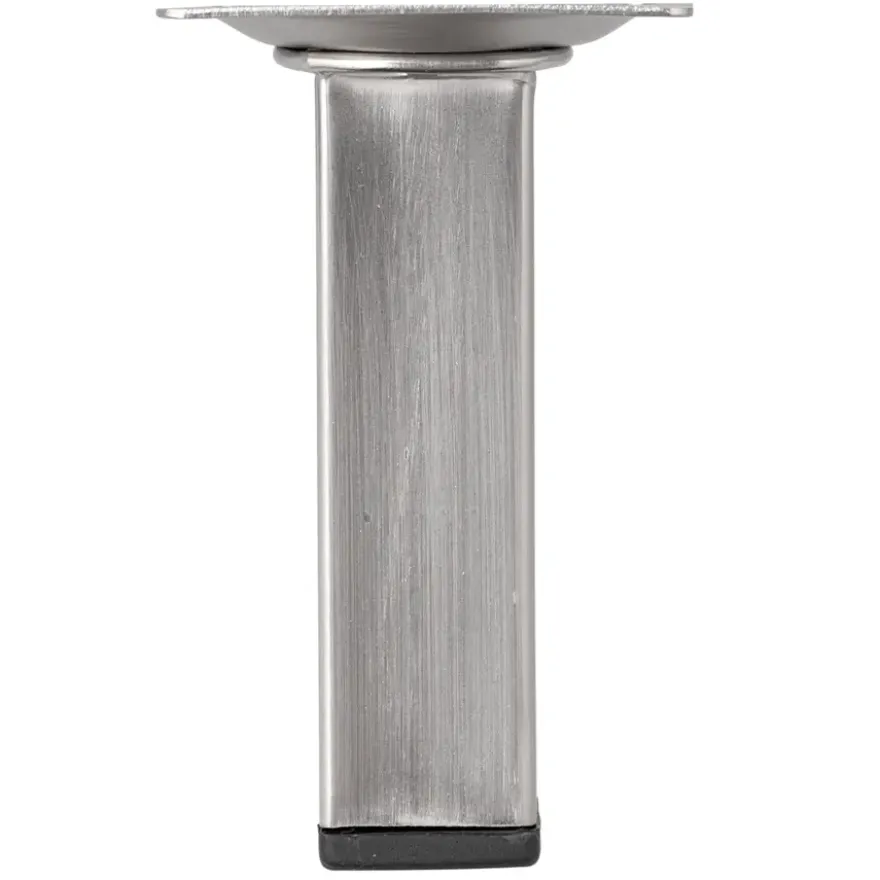 Duraline meubelpoot vierkant RVS-look 2,5x2,5x10 cm