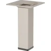 Duraline meubelpoot vierkant zand / beige staal 2,5x2,5x10 cm