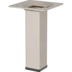 Duraline meubelpoot vierkant zand / beige staal 2,5x2,5x10 cm