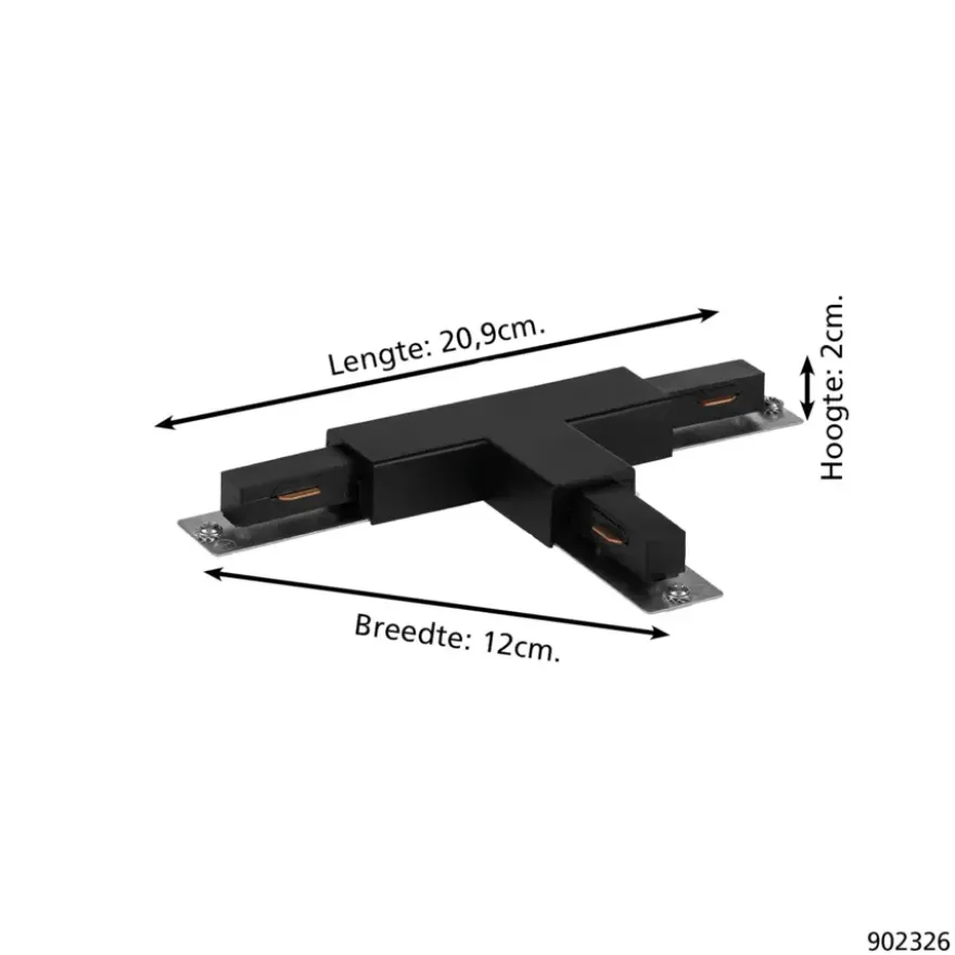 EGLO EasyTrack railverlichting koppelstuk T-vormig zwart