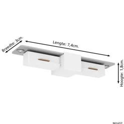 EGLO EasyTrack railverlichting koppelstuk recht zwart