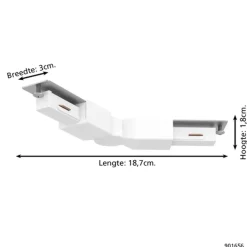 EGLO EasyTrack railverlichting koppelstuk 45 graden wit