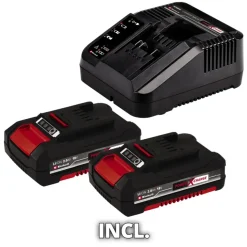Einhell 18V accuboormachine TE-CD 18/45 Li Kit incl. 2 accu's 2Ah + snellader + 22-delige boren- en bitset + koffer