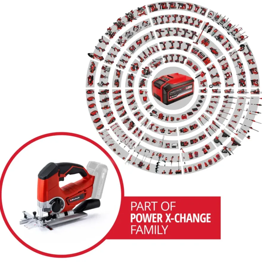 Einhell 18V accu decoupeerzaag TE-JS 18/80 LI zonder accu